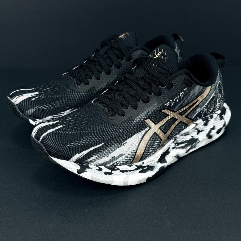 ASICS Noosa Tri 13 Women’s Size 7 Black Pure Gold Running Shoes 1012B208